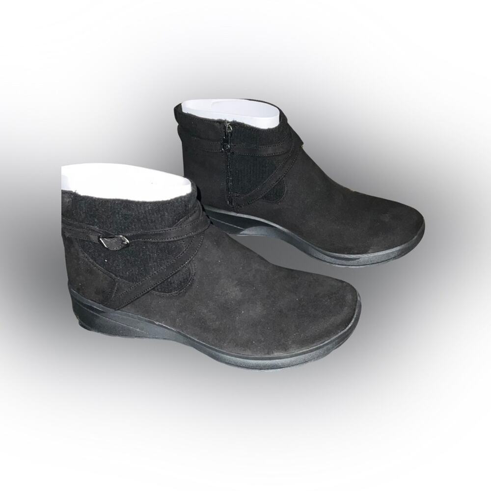 LifeStride Gates Ankle Bootie Black WW 11W BZEES Air Step Comfort NIB nwt